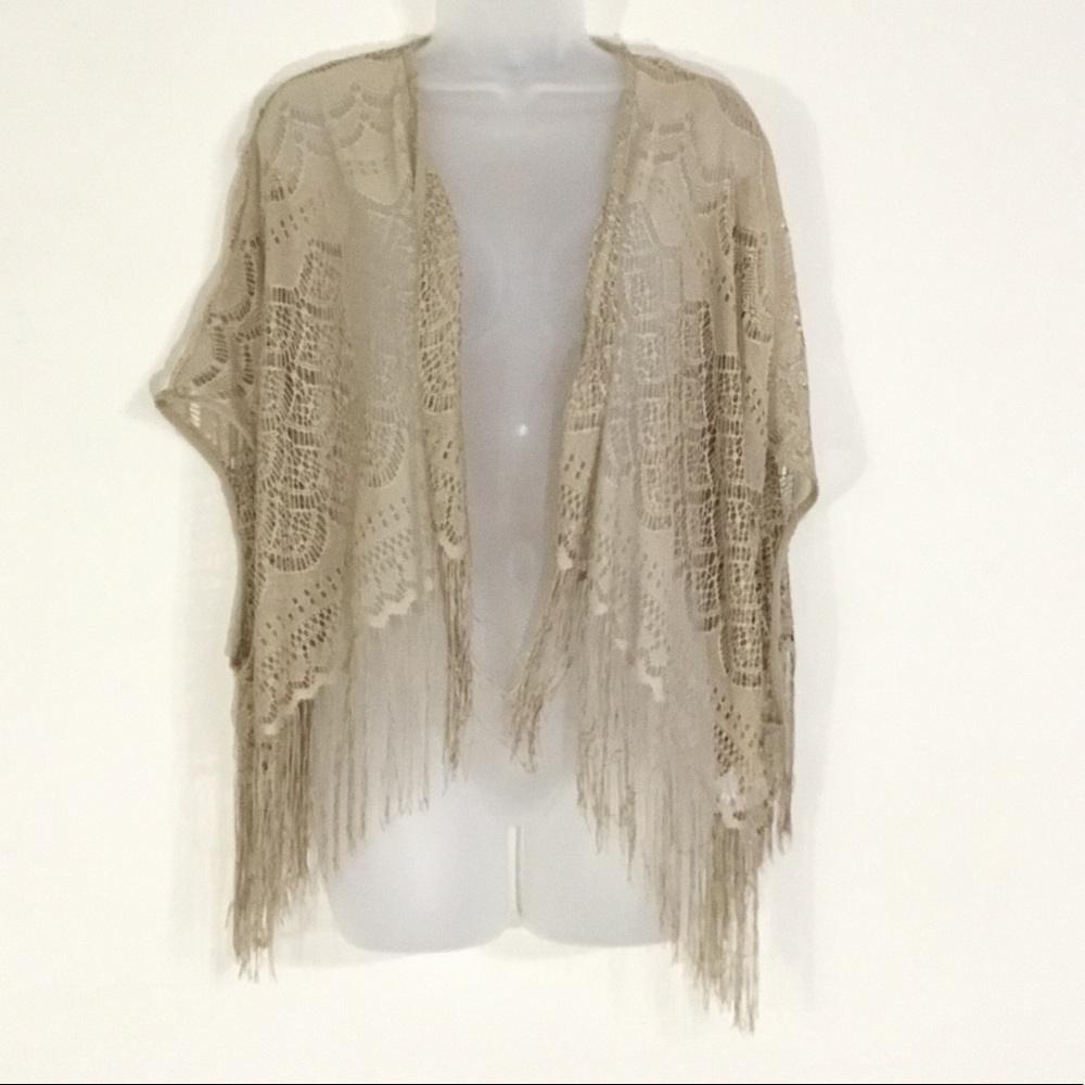 Joe Boxer Cardigans Crochet  Tan Women Size L/XL